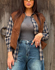 Gilet ecocamoscio