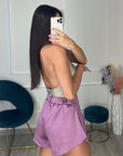 Pantaloncini farfalla in raso