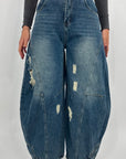 Jeans Ballon strappi