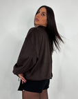 Giacca oversize camoscio