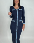 Abito costine Denim