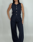 Coordinato gessato Gilet
