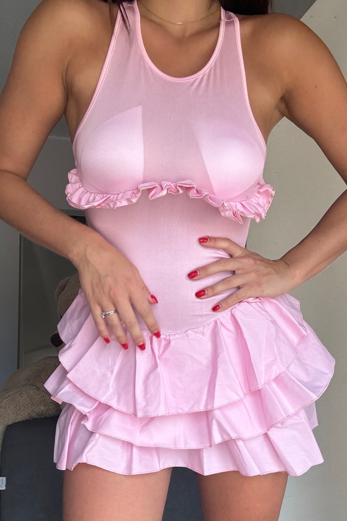 Abito con balzette Katy