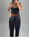 Pantaloni ecopelle