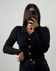 Maglia bottoni oro