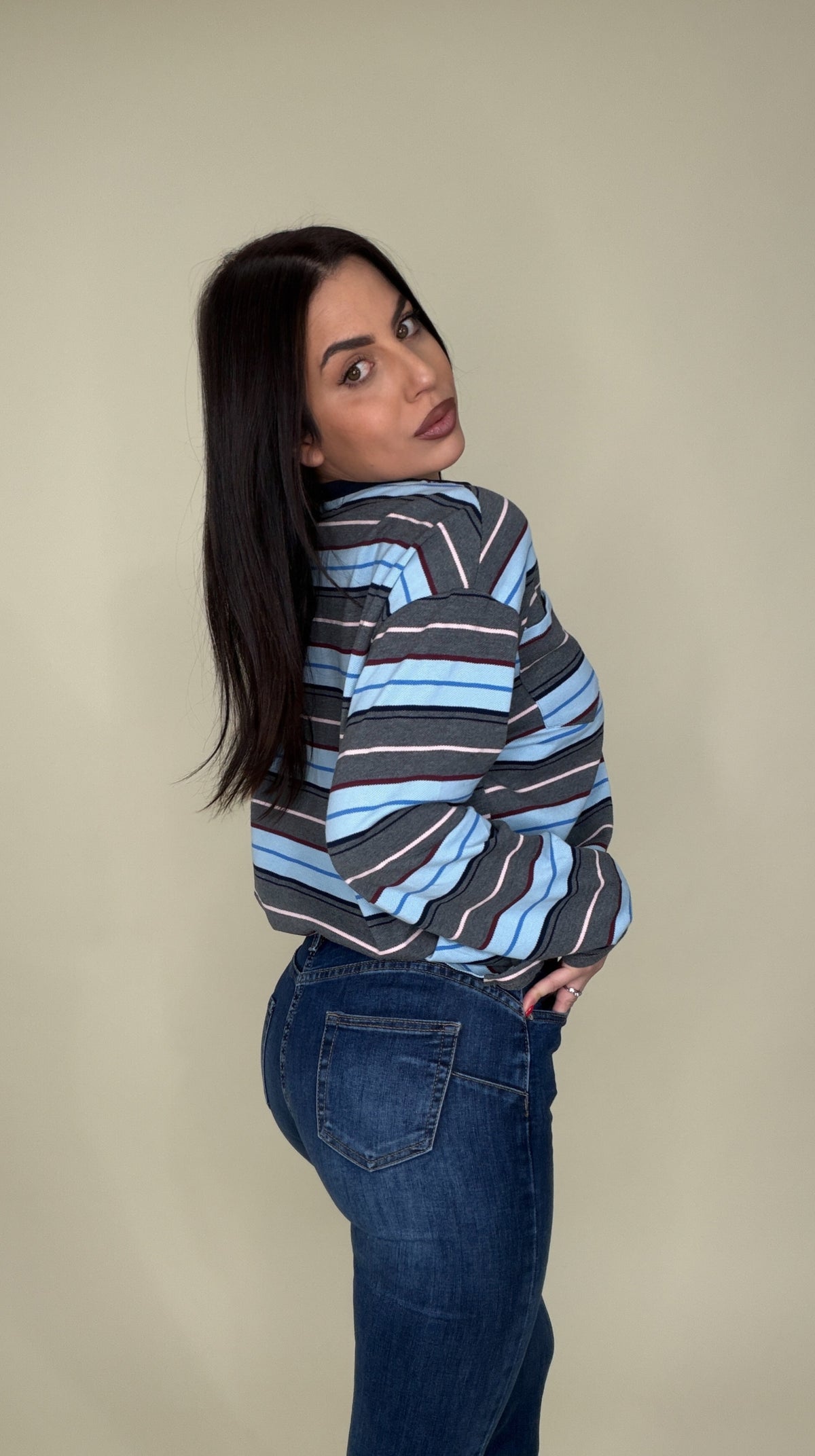 Maglia oversize a righe