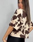 T-shirt oversize stampa COW
