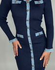Abito costine Denim