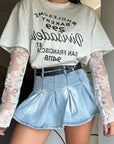 Mini gonna in denim balzette
