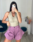Pantaloncini farfalla in raso