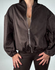 Giacca oversize camoscio
