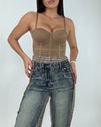 Pantaloni Denim quadretti