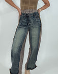 Pantaloni Denim quadretti