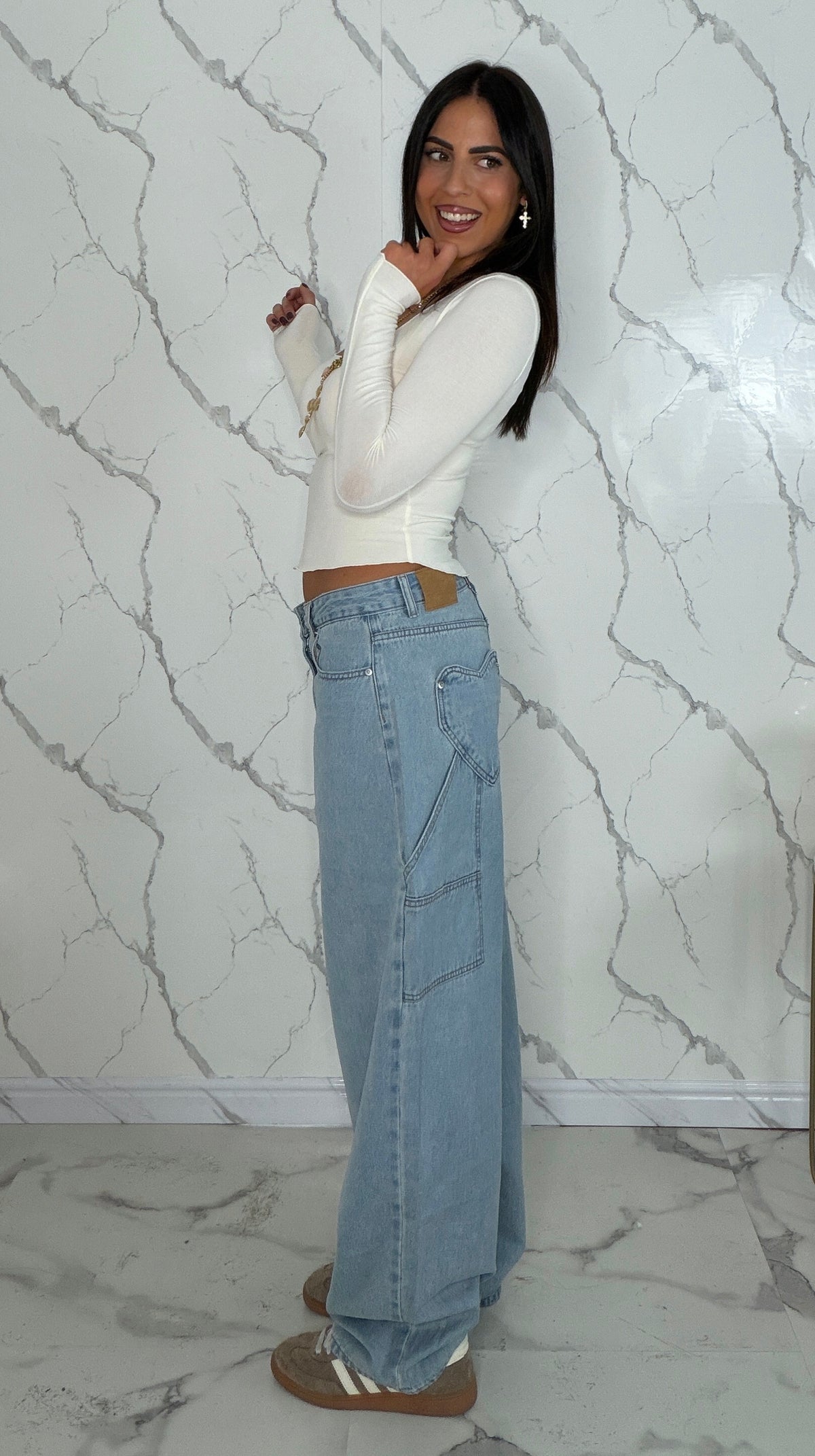 Jeans Baggy tasca cuore - P13816