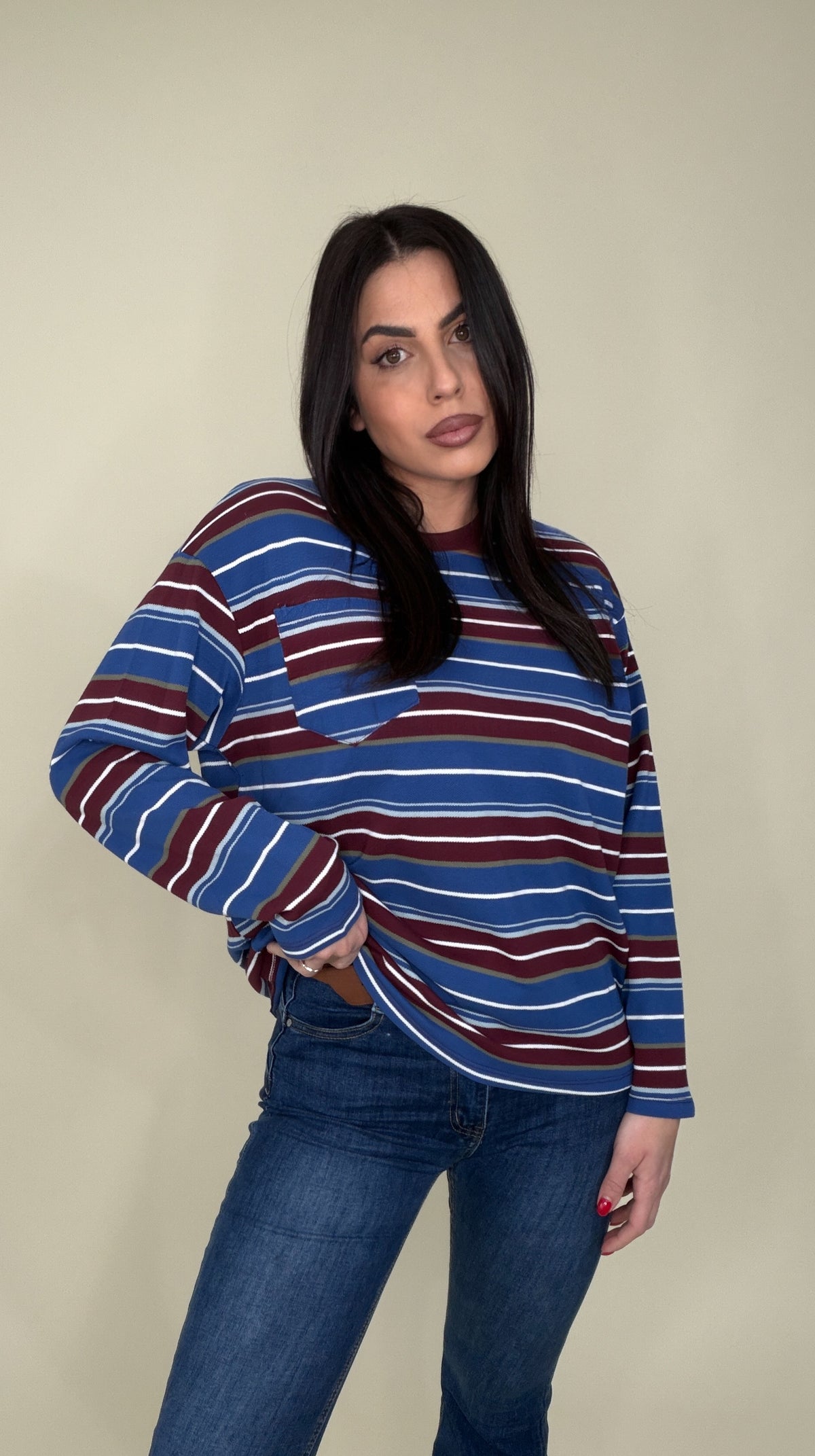 Maglia oversize a righe