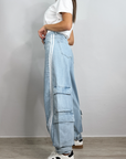 Jeans cargo brillantini