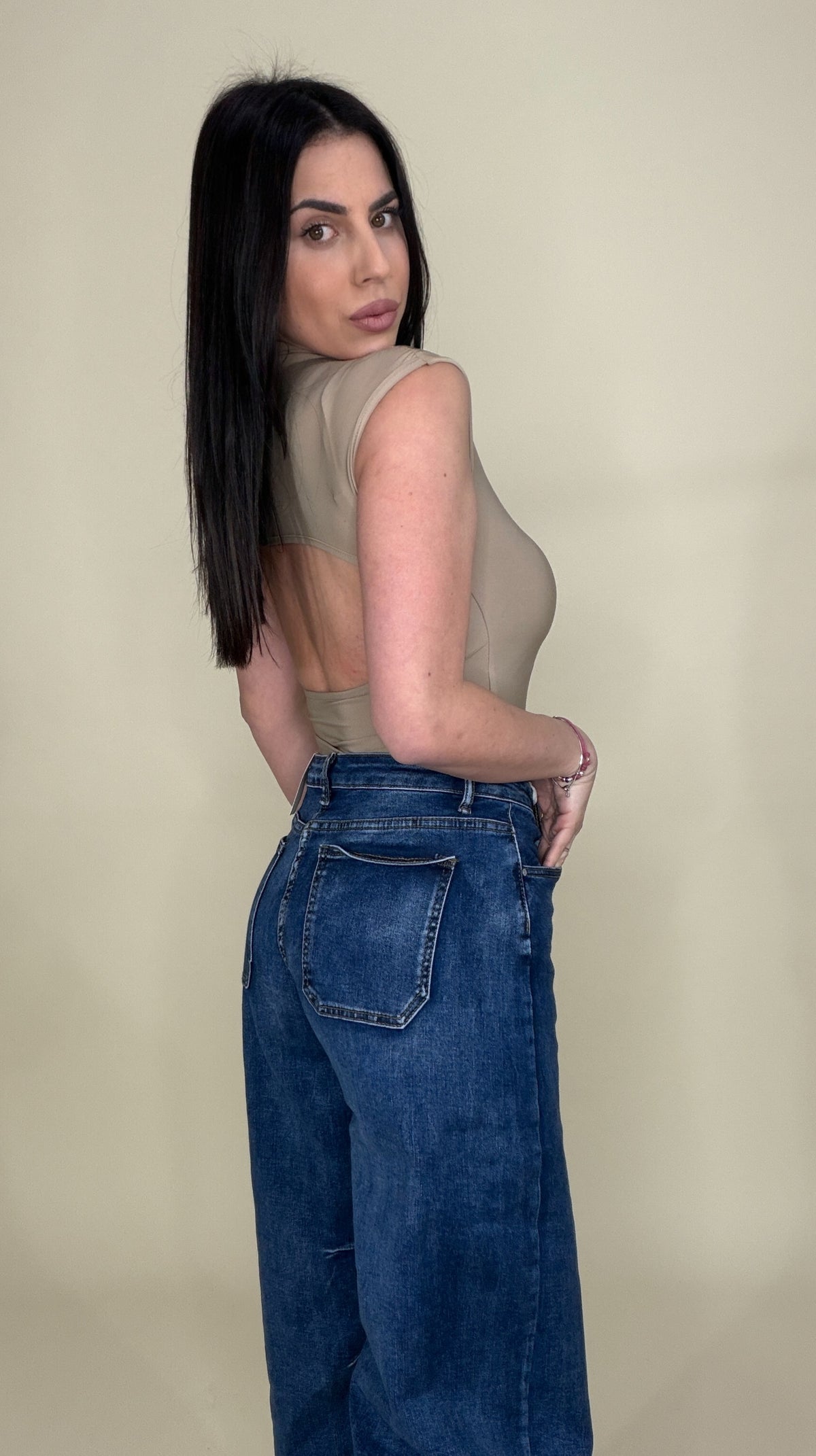 Body accollato - maniche corte