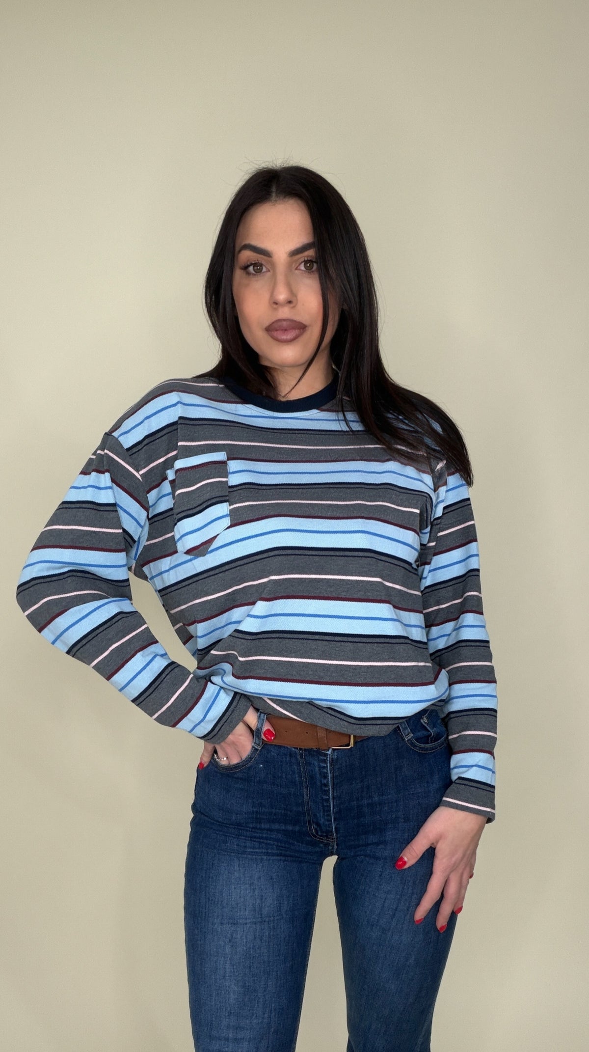 Maglia oversize a righe