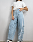 Jeans cargo brillantini