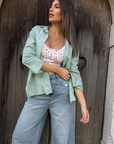Camicia simil lino