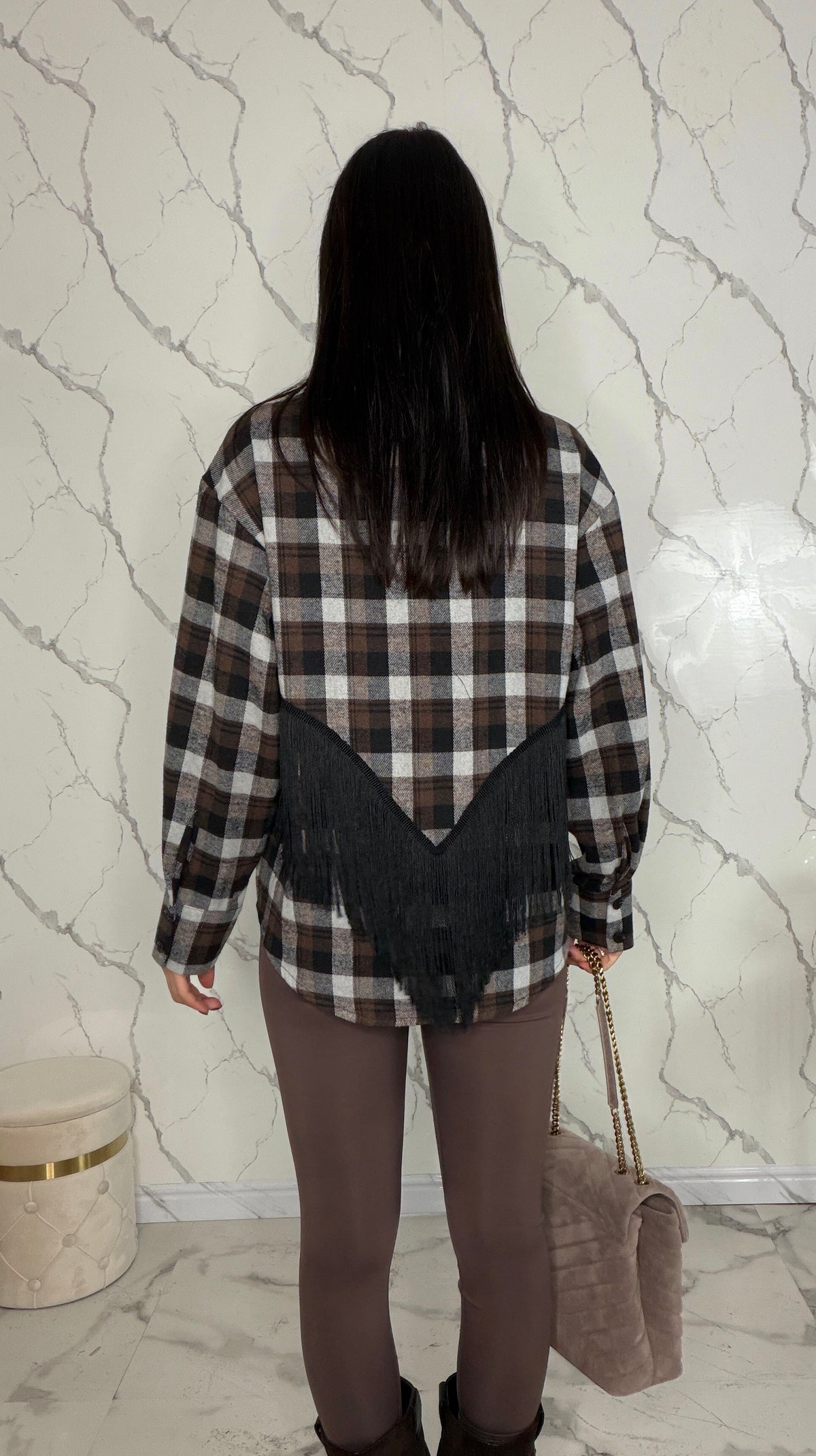 Camicia quadri frange LD6254