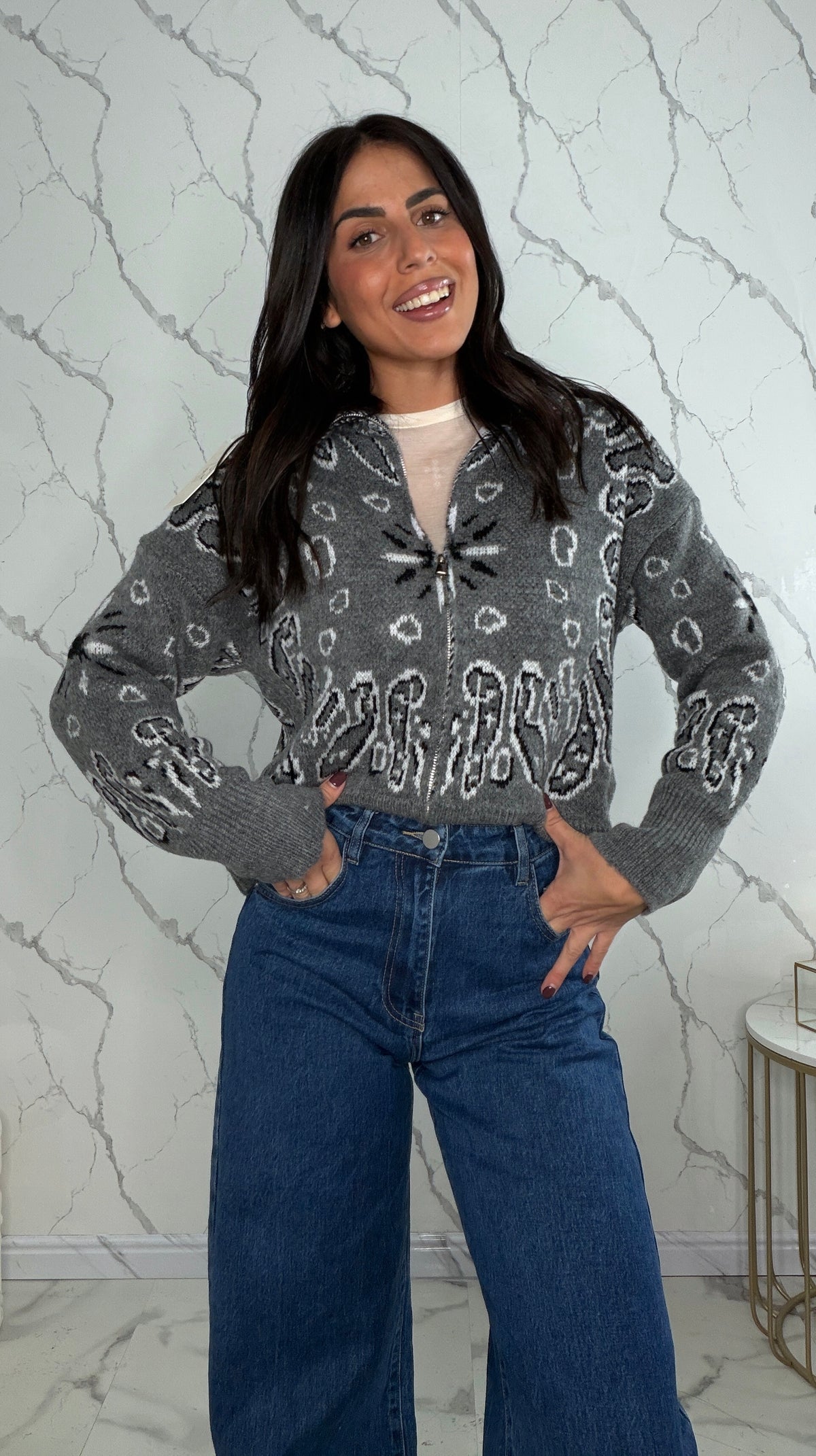 Cardigan stampa bandana - 266606