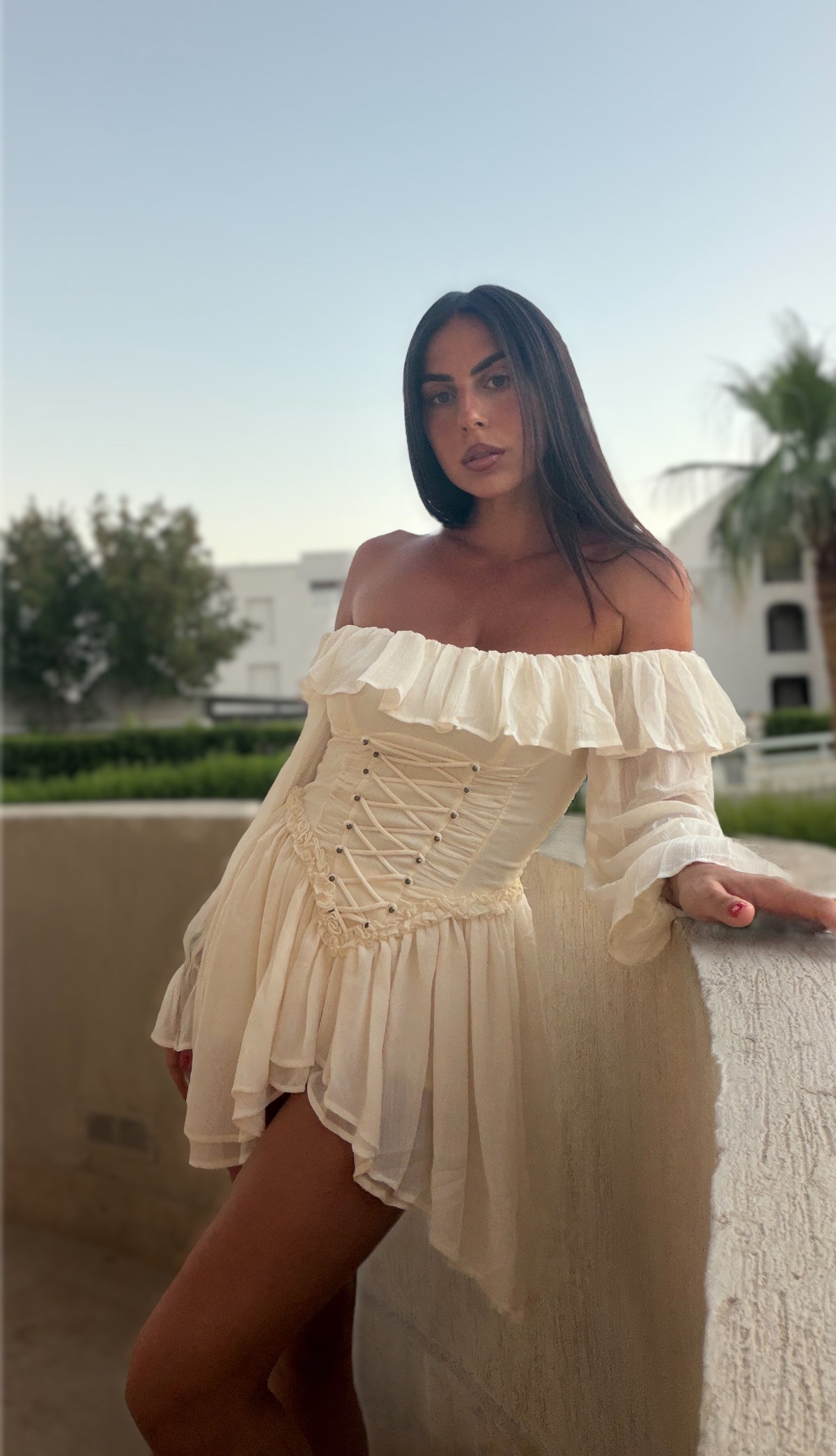 Abito con intrecci e trasparenze - Valery
