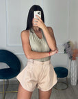 Pantaloncini farfalla in raso