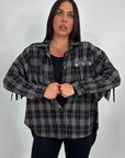 Camicia quadri frange