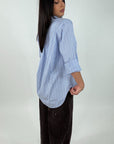 Camicia righe celeste