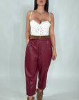 Pantaloni ecopelle