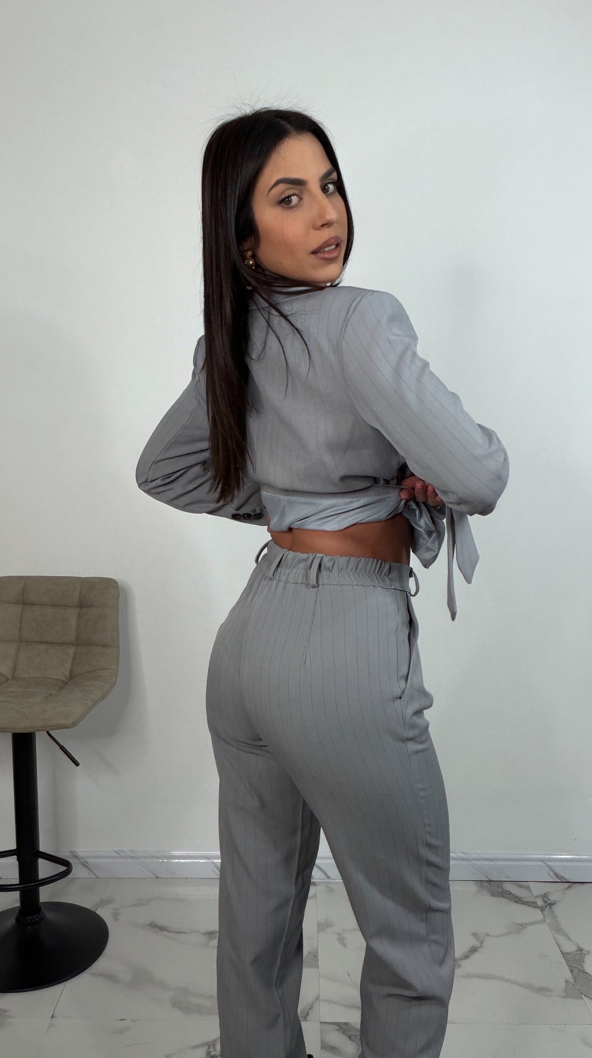 Tailleur gessato - Crop