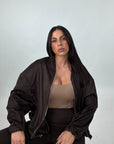Giacca oversize camoscio