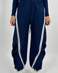 Pantaloni righe blu