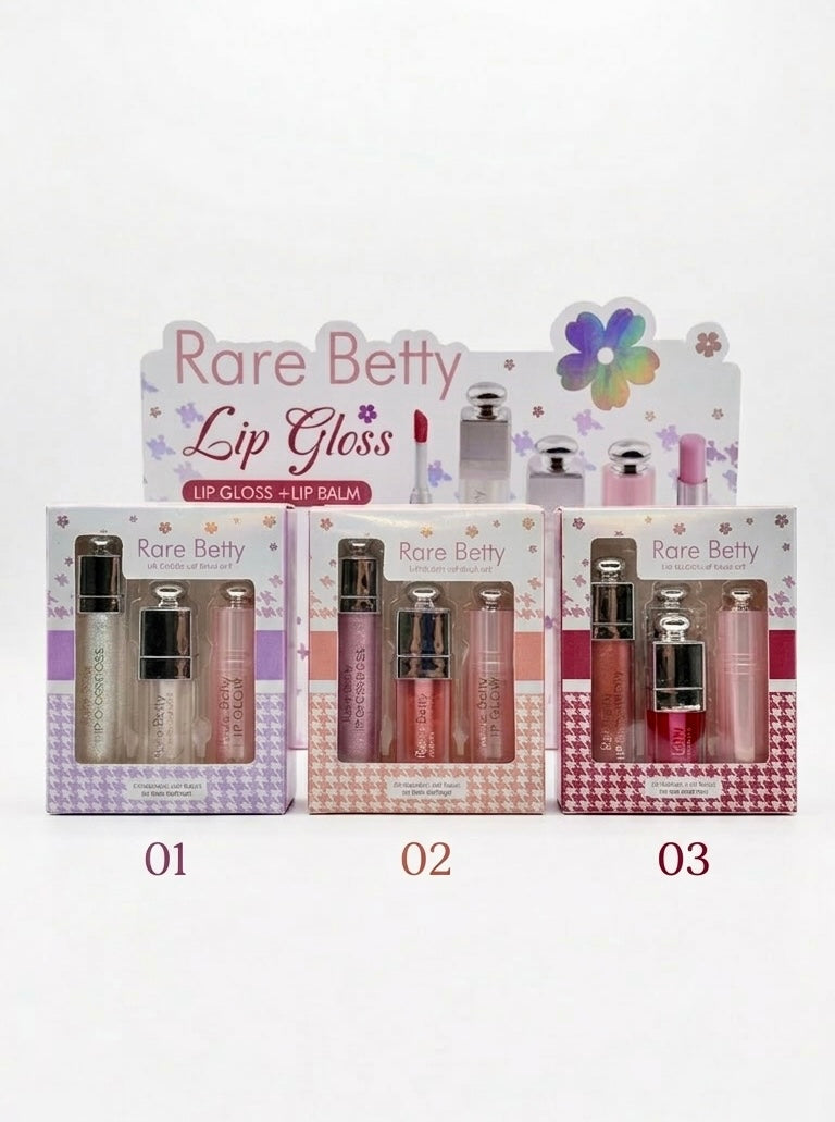 Kit: lip gloss+ lip bam set