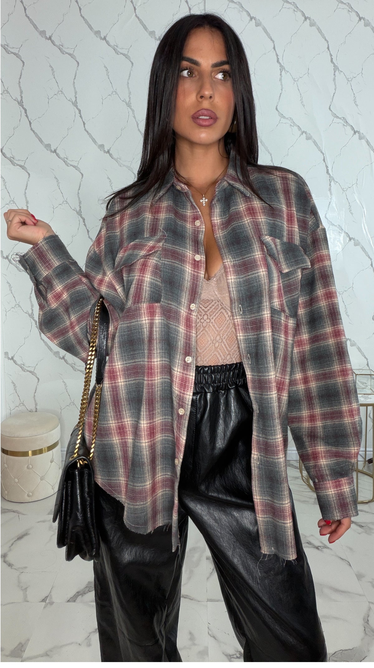Camicia a quadri by Just West - ROSA