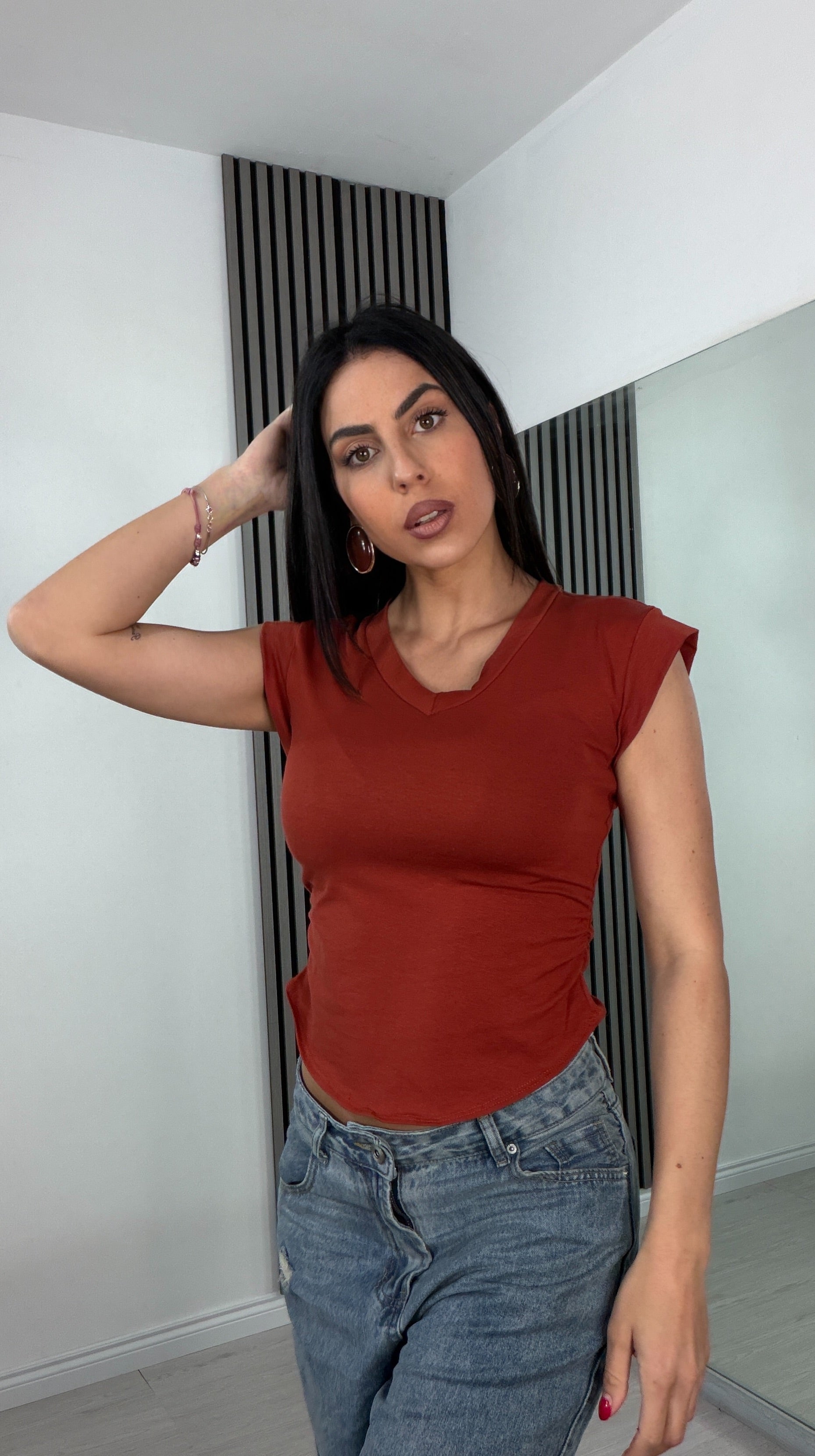 T-shirt drappeggiata - 5625