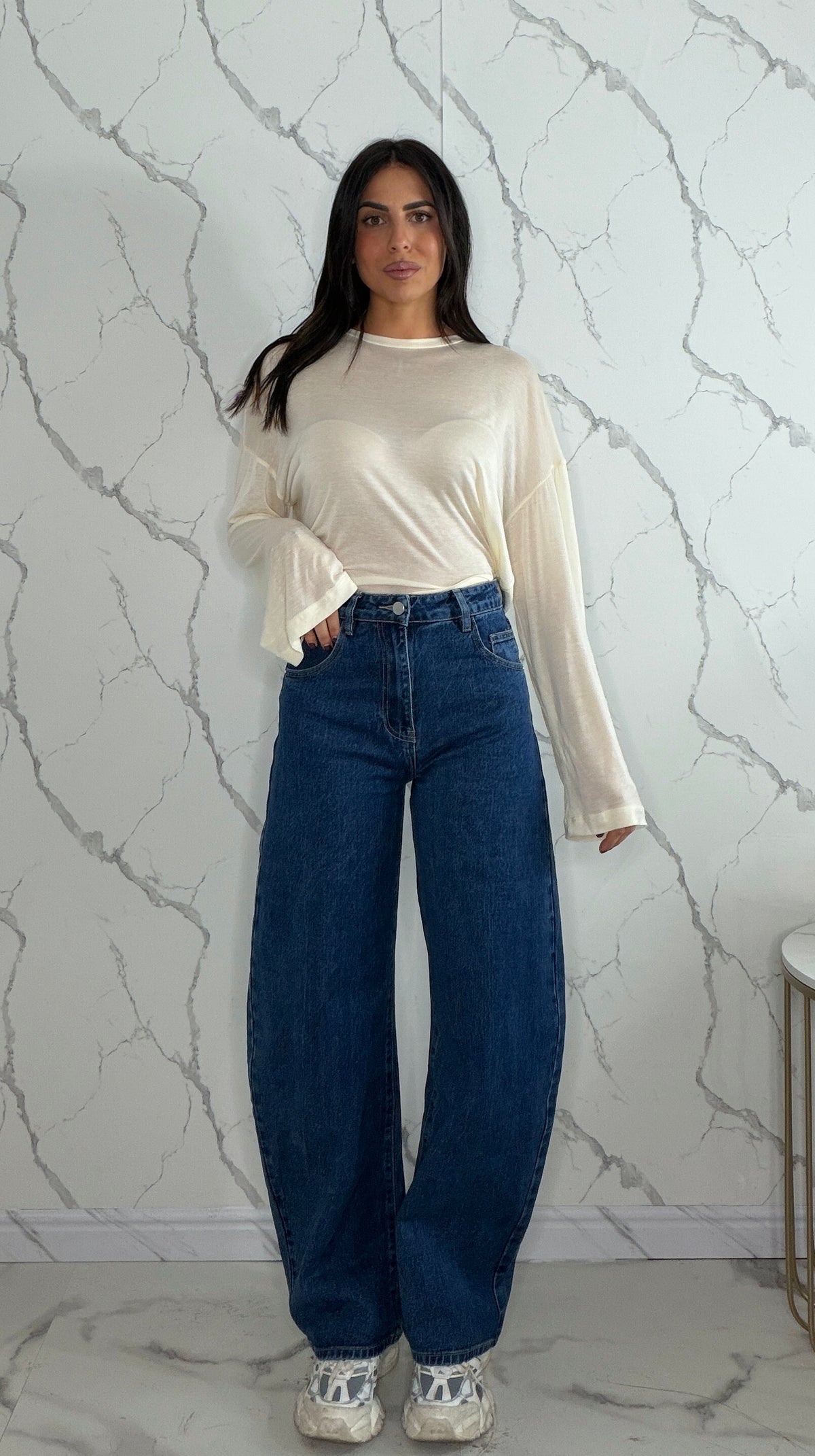 Jeans balloon blu - G176 LUMINA