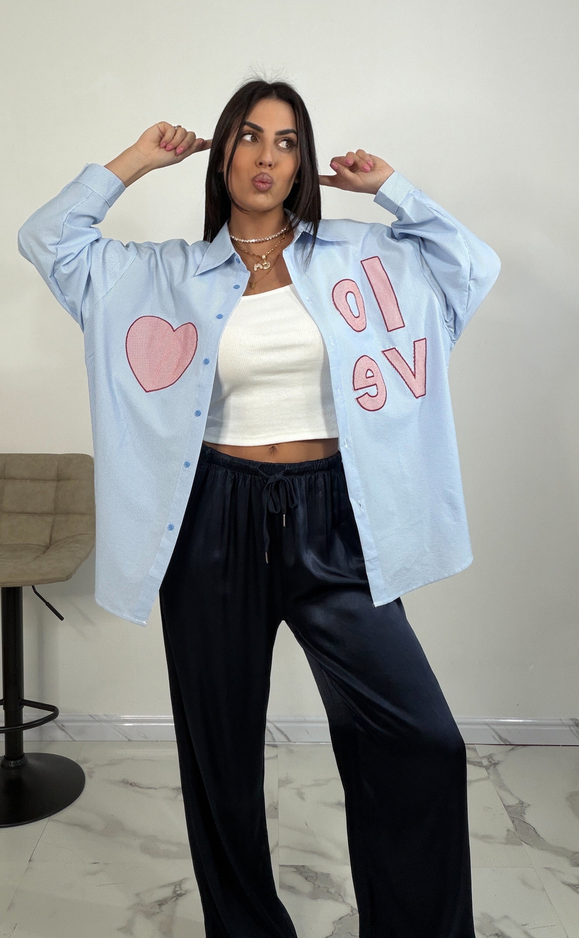 Camicia oversize - Love