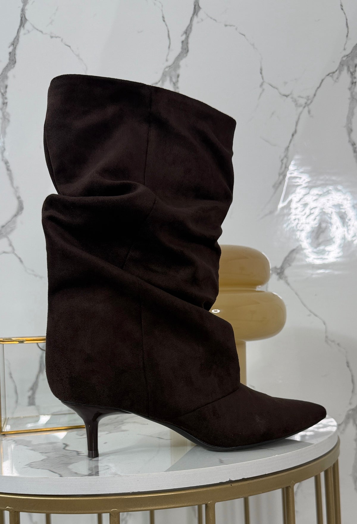 Stivali slouchy eco camoscio