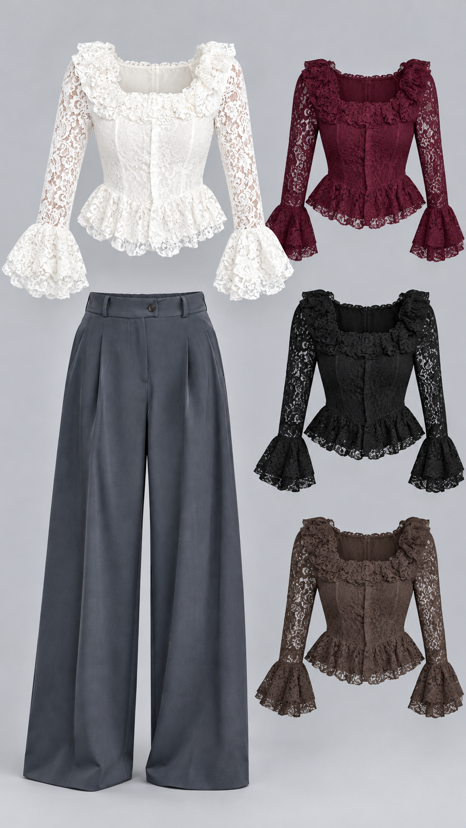 Blusa Pizzo con clip - 81283