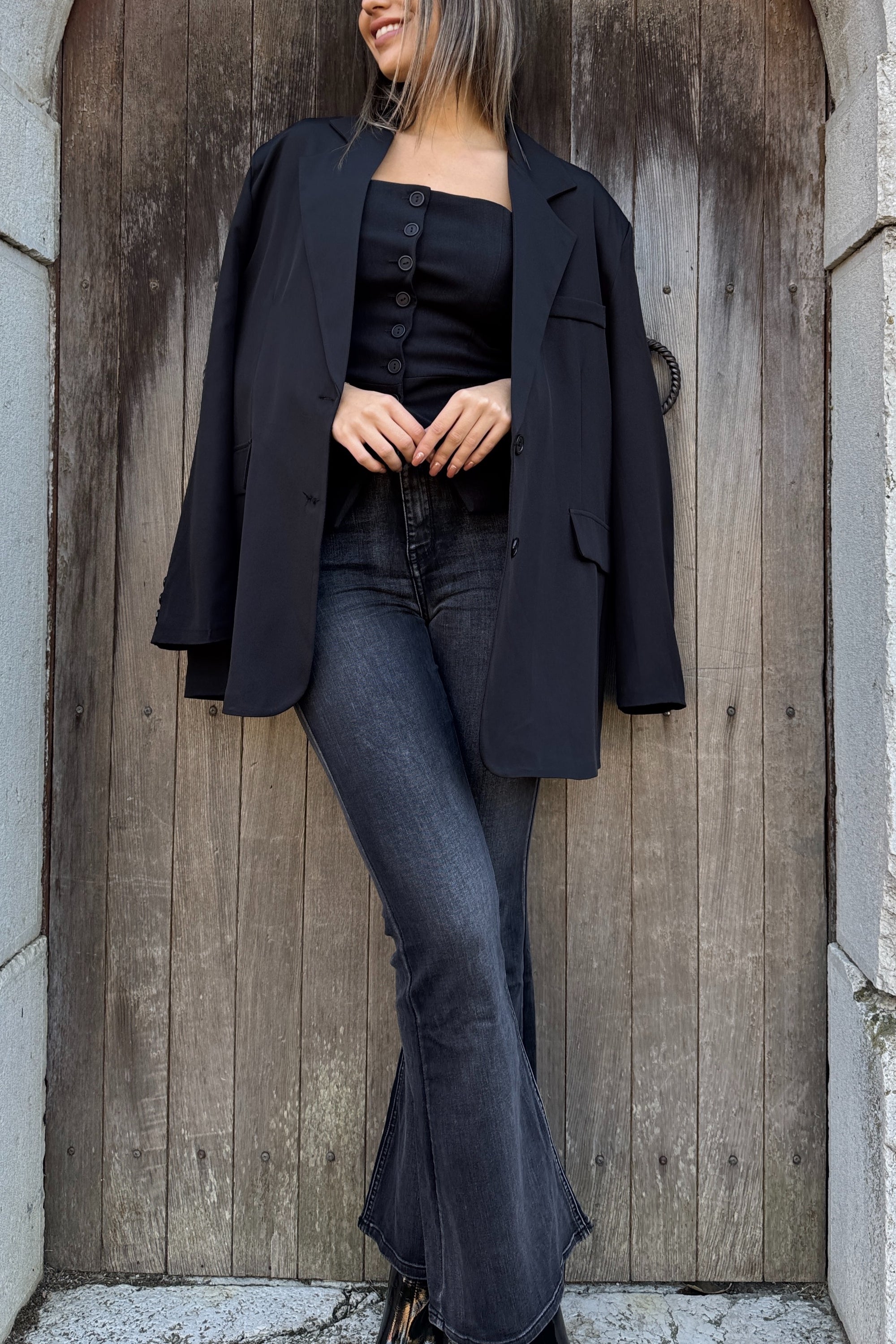 Blazer oversize taglio maschile