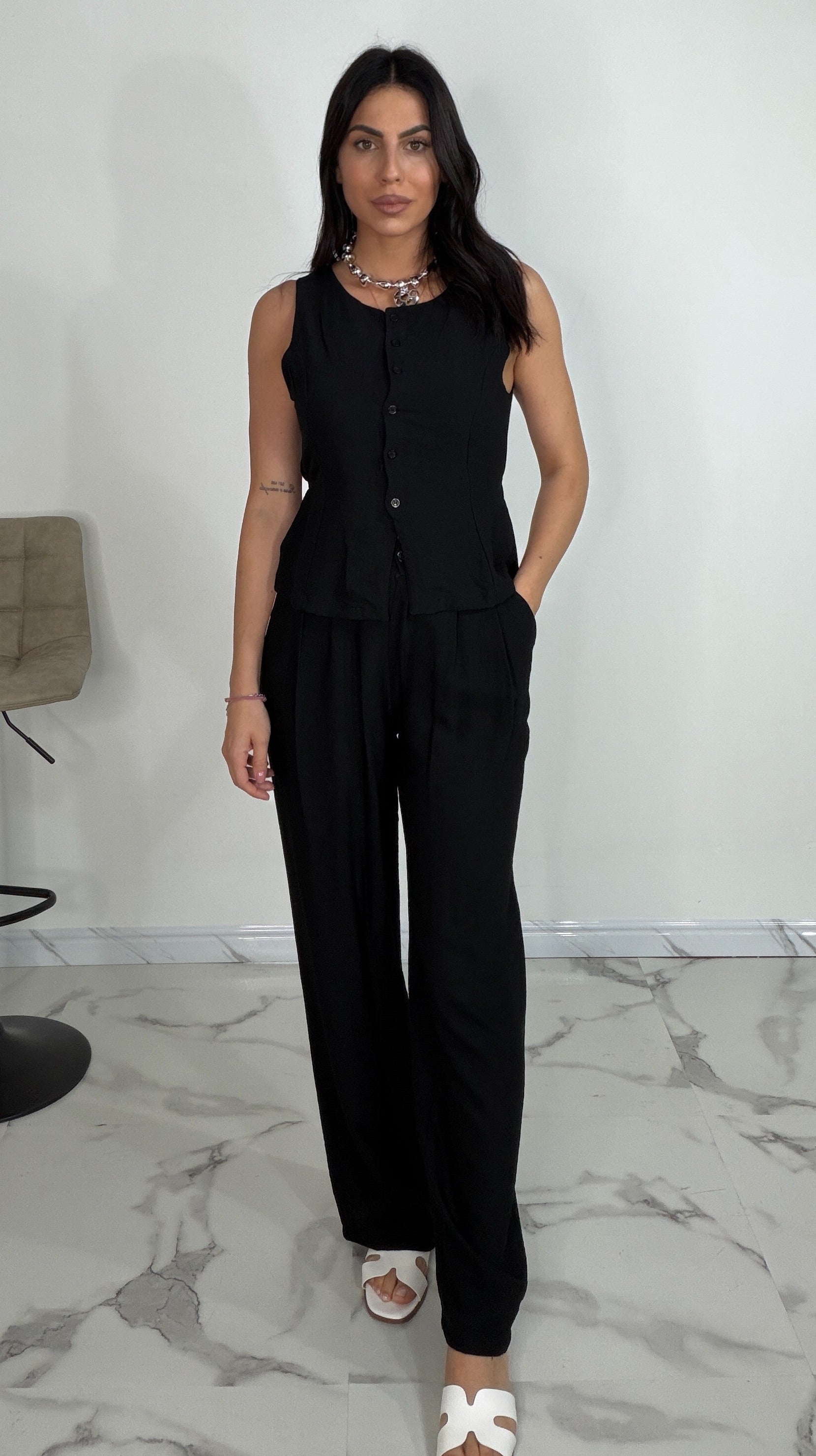 Coordinato gilet bottoncini