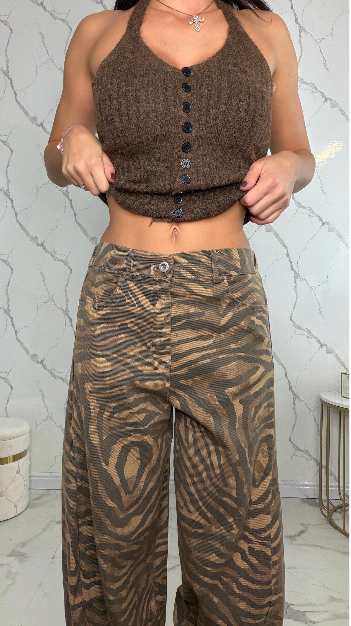 Jeans zebrato 36052B