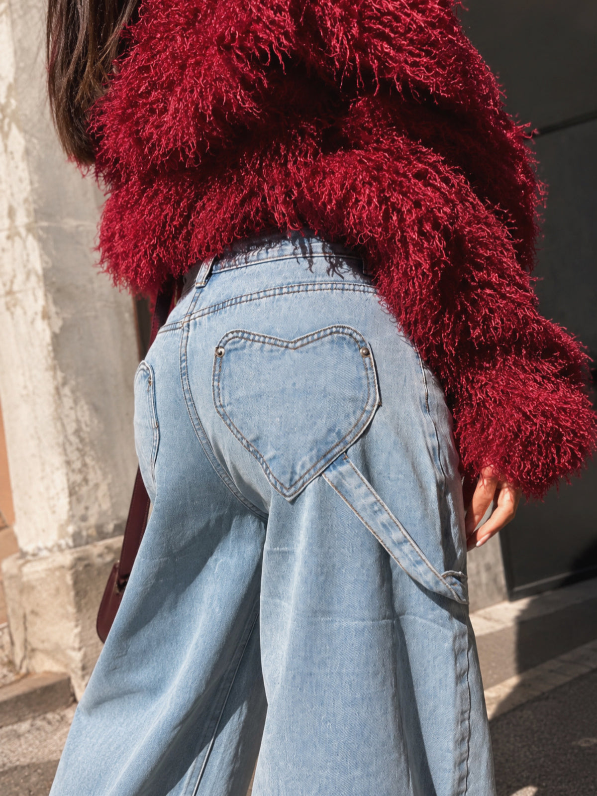 Jeans Baggy tasca cuore -  P13816