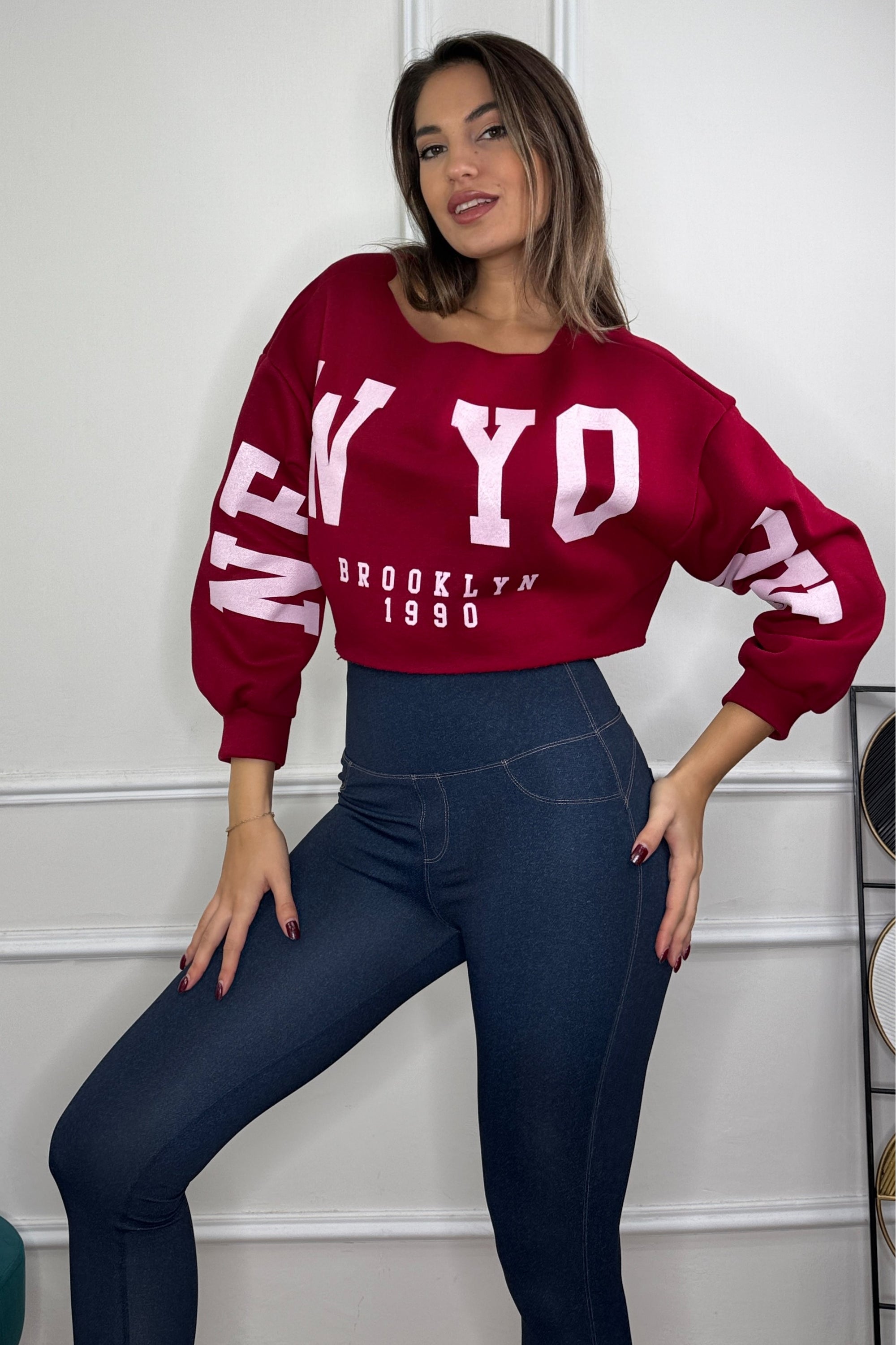 Leggins effetto denim