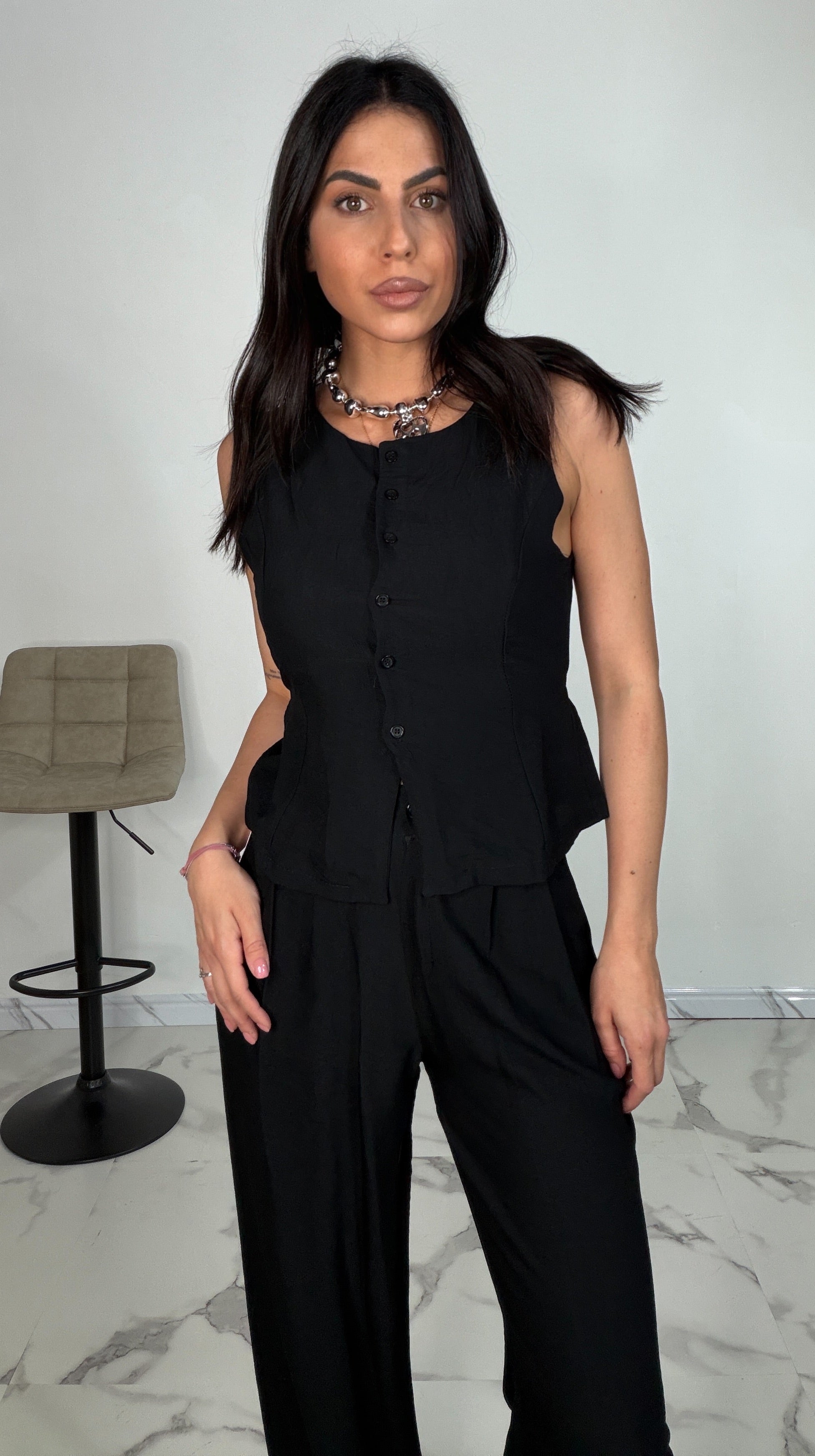 Coordinato gilet bottoncini