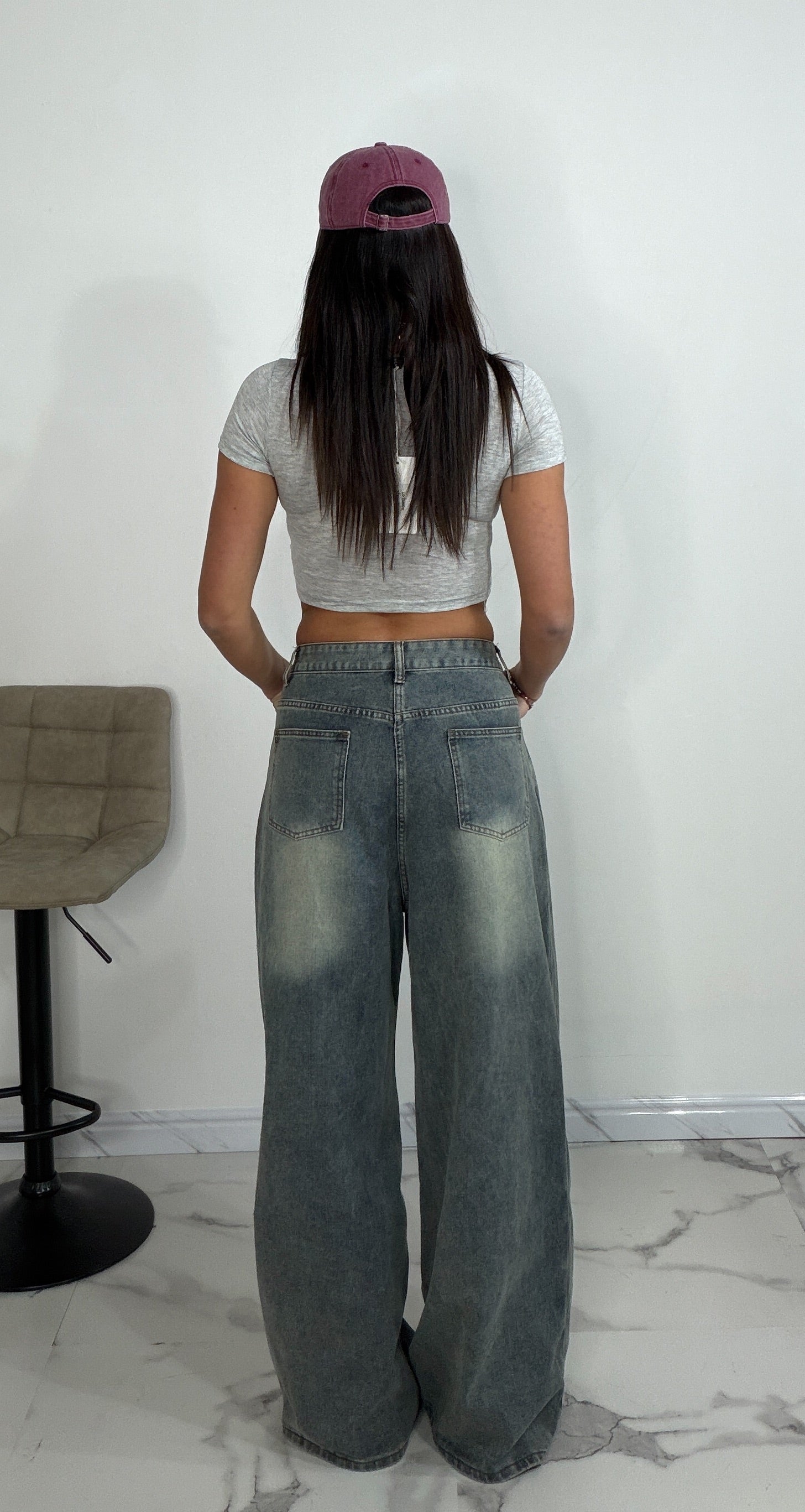 Jeans bottoni laterali