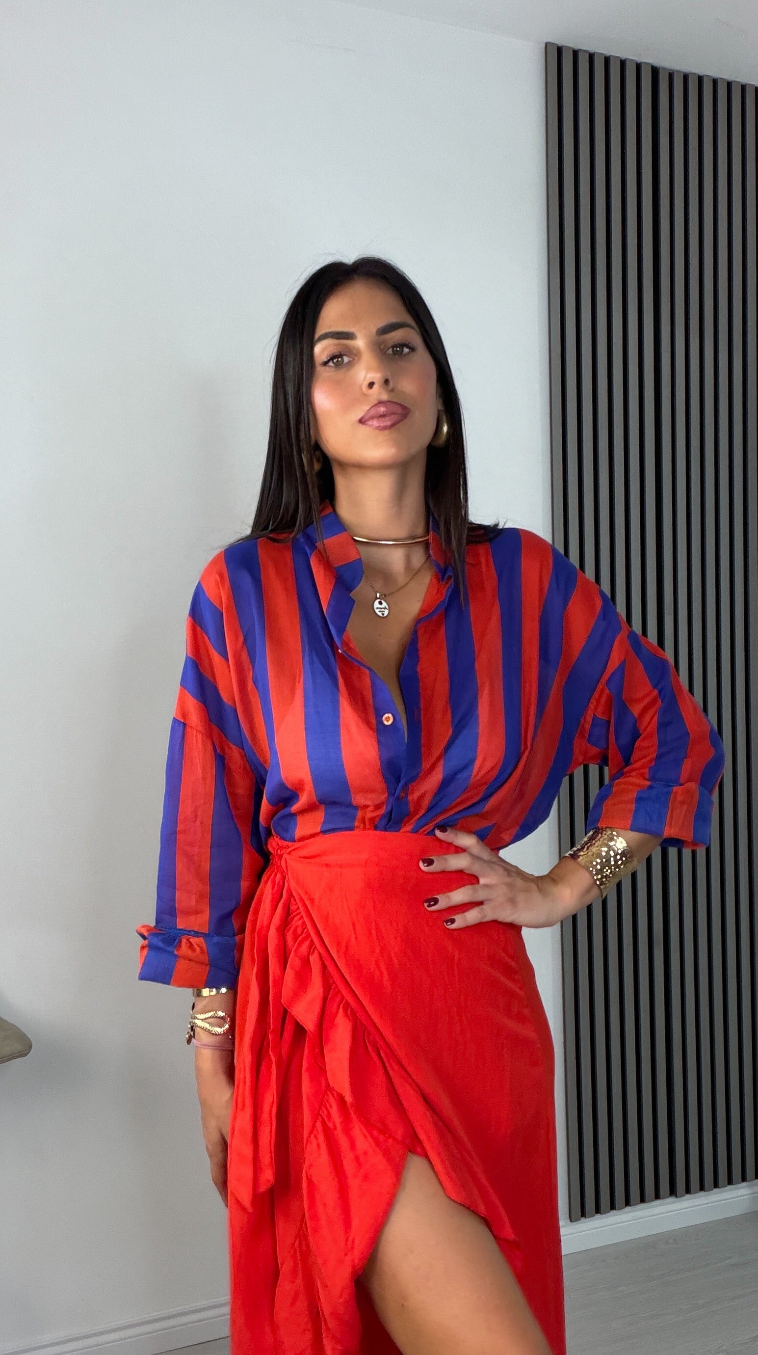 Camicia righe velata 6568 - Lin