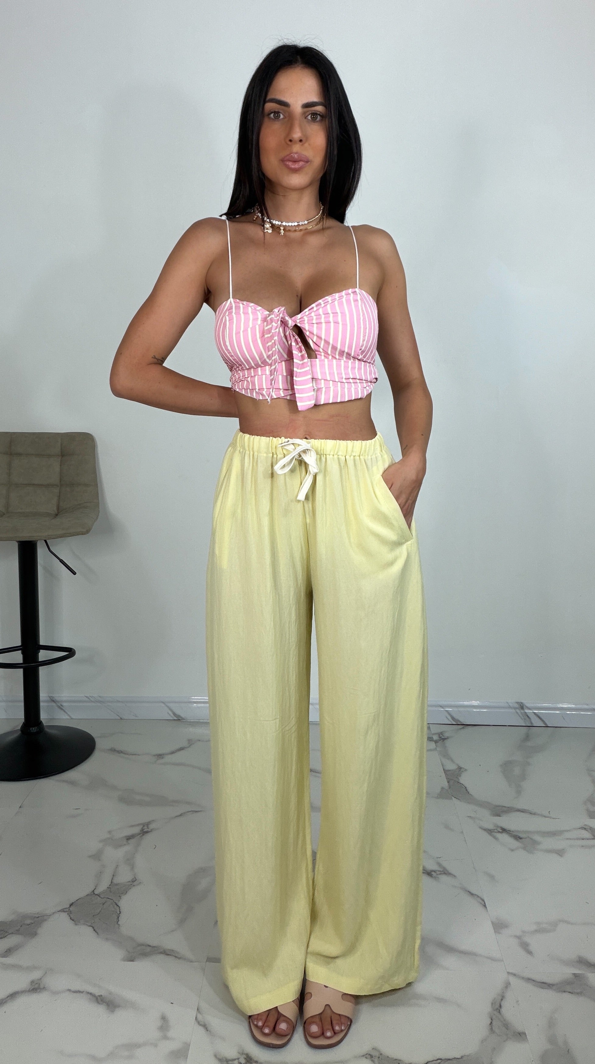 Pantaloni misto lino Molly
